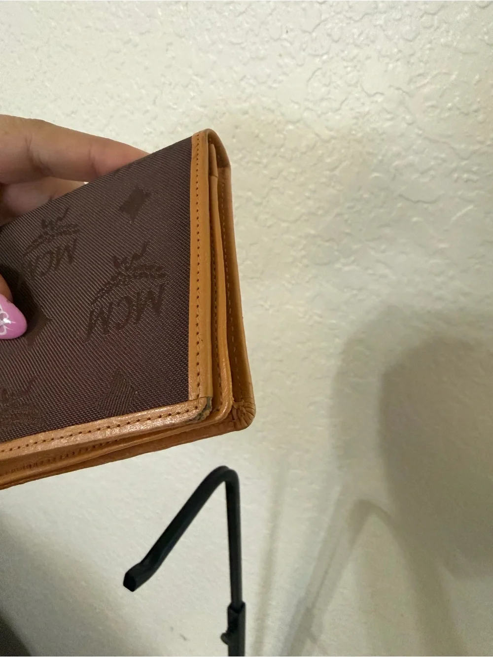 MCM Dark Brown Logo-Print Wallet